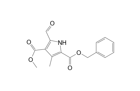 1H-Pyrrole-2,4-dicarboxylic acid, 5-formyl-3-methyl-, 4-methyl 2-(phenylmethyl) ester