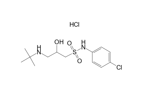 N-(4-chlorophenyl)-3-(1,1-dimethylethylamino)-2-hydroxypropane-1-sulfonamide hydrochloride