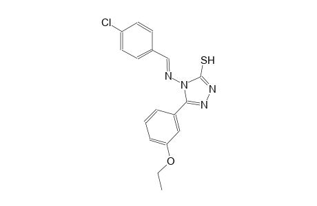 4-{[(E)-(4-chlorophenyl)methylidene]amino}-5-(3-ethoxyphenyl)-4H-1,2,4-triazole-3-thiol