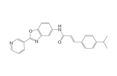 (2E)-3-(4-isopropylphenyl)-N-[2-(3-pyridinyl)-1,3-benzoxazol-5-yl]-2-propenamide
