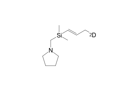 Pyrrolidine, 1-[(dimethyl-1-propenyl-3-d-silyl)methyl]-, (Z)-