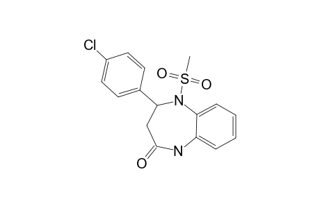 4-(4-CHLOROPHENYL)-2,3,4,5-TETRAHYDRO-5-METHYLSULFONYL-4-PHENYL-1H-1,5-BENZODIAZEPIN-2-ONE