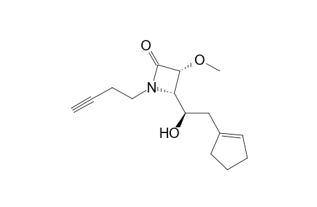 (3R,4S)-1-but-3-ynyl-4-[(1R)-2-(1-cyclopentenyl)-1-hydroxyethyl]-3-methoxy-2-azetidinone