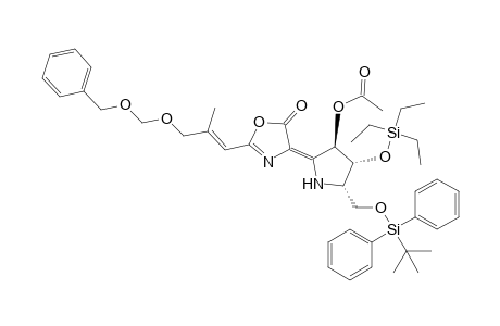 4-[(3R,4R,5S)-3-Acetoxy-5-(tert-butyldiphenylsiloxy0methyl-4-(triethylsiloxy)pyrrolidin-2-ylidene]-2-[2-(E)-(benzyloxymethoxy)methyl-1-propenyl]-4H-oxazol-5-one