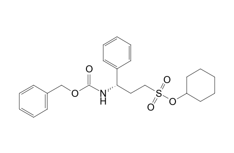(3S)-3-(benzyloxycarbonylamino)-3-phenyl-propane-1-sulfonic acid cyclohexyl ester