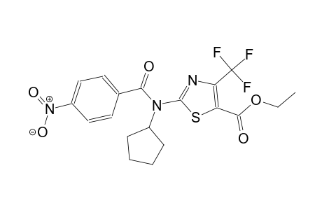 ethyl 2-[cyclopentyl(4-nitrobenzoyl)amino]-4-(trifluoromethyl)-1,3-thiazole-5-carboxylate