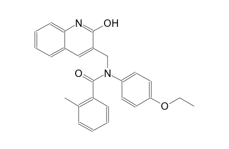 N-(4-ethoxyphenyl)-N-[(2-hydroxy-3-quinolinyl)methyl]-2-methylbenzamide