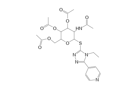 beta-D-glucopyranoside, 4-ethyl-5-(4-pyridinyl)-4H-1,2,4-triazol-3-yl 2-(acetylamino)-2-deoxy-1-thio-, 3,4,6-triacetate