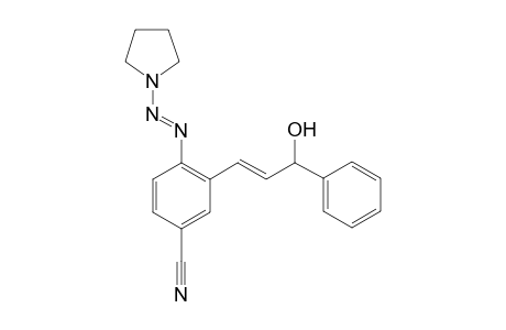 3-((E)-3-hydroxy-3-phenylprop-1-enyl)-4-((E)-pyrrolidin-1-yldiazenyl)benzonitrile