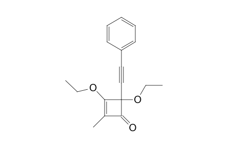 3,4-Diethoxy-2-methyl-4-(2-phenylethynyl)-1-cyclobut-2-enone