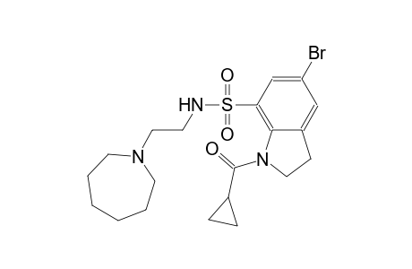 1H-indole-7-sulfonamide, 5-bromo-1-(cyclopropylcarbonyl)-N-[2-(hexahydro-1H-azepin-1-yl)ethyl]-2,3-dihydro-
