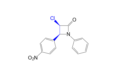 cis-3-Chloro-4-(p-nitrophenyl)-1-phenyl-2-azetidinone