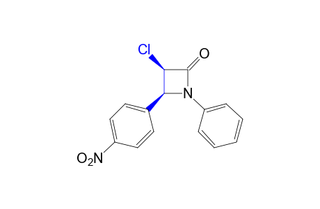 cis-3-Chloro-4-(p-nitrophenyl)-1-phenyl-2-azetidinone
