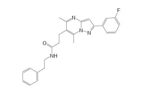 pyrazolo[1,5-a]pyrimidine-6-propanamide, 2-(3-fluorophenyl)-5,7-dimethyl-N-(2-phenylethyl)-