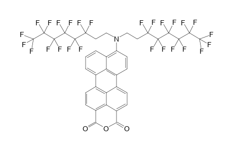 9-(N,N-Bis(1H,1H,2H,2H-perfluorooctyl)amino)-perylene-3,4-dicarboxy anhydride