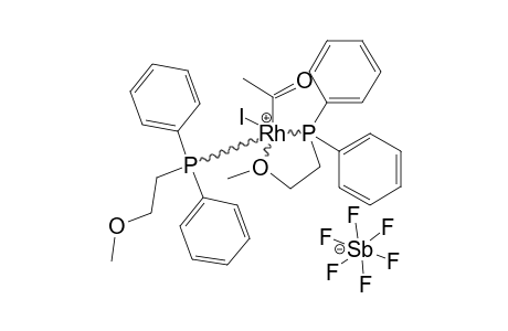 A-ACETYL-B-IODO-C,ED-BIS-[(2-METHOXYETHYL)-DIPHENYLPHOSPHANE-P;O',P']-RHODIUM-(3)-HEXAFLUOROANTIMONATE