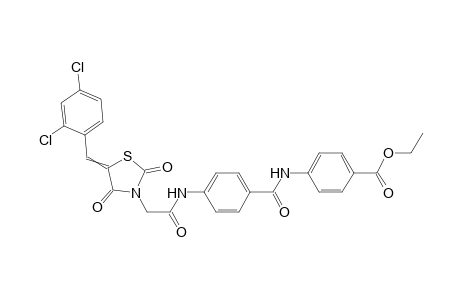 Ethyl 4-(4-{2-[5-(2,4-dichlorobenzylidene)-2,4-dioxothiazolidin-3-yl]acetamido}benzamido)benzoate