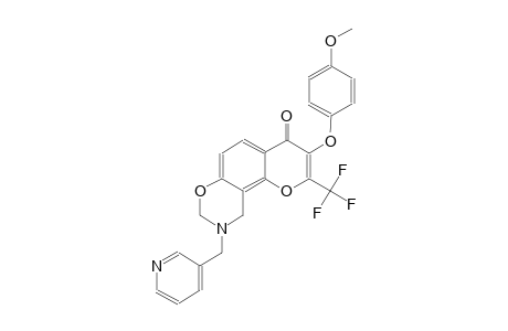 4H,8H-pyrano[2,3-f][1,3]benzoxazin-4-one, 9,10-dihydro-3-(4-methoxyphenoxy)-9-(3-pyridinylmethyl)-2-(trifluoromethyl)-