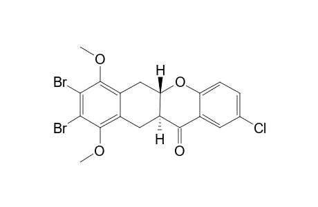 TRANS-3,4-DIBrOMO-10-CHLORO-2,5-DIMETHOXYBENZO-[B]-1,6,6A,12A-TETRAHYDROXANTHONE