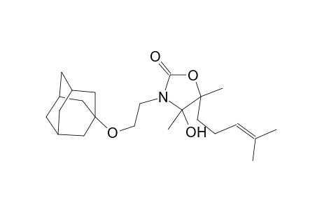 3-[2-(Adamantan-1-yloxy)-ethyl]-4-hydroxy-4,5-dimethyl-5-(4-methyl-pent-3-enyl)-oxazolidin-2-one