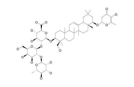 SOYASAPONIN-BETA-G;#2;3-O-ALPHA-L-RHAMNOPYRANOSYL-(1->2)-BETA-D-GALACTOPYRANOSYL-(1->2)-BETA-D-GLUCURONOPYRANOSYL-(1->)]-22-O-[2',3'-DIHYDRO-2',5'-DIHYDROXY-6