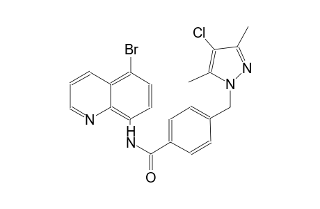N-(5-bromo-8-quinolinyl)-4-[(4-chloro-3,5-dimethyl-1H-pyrazol-1-yl)methyl]benzamide