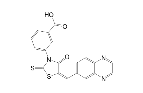 benzoic acid, 3-[(5E)-4-oxo-5-(6-quinoxalinylmethylene)-2-thioxothiazolidinyl]-