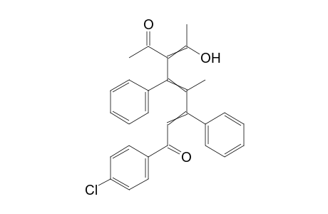 6-Acetyl-7-hydroxy-4-methyl-1-(4-chlorophenyl)-3,5-diphenyl-octa-2,4,6-trien-1-one