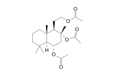 (+)-(1R,2R,4S,4aS,8aS)-4-(Acetyloxy)-1-(2-(acetyloxy)ethyl)-2,5,5,8a-tetramethyldecahydro-2-naphthlenyl acetate