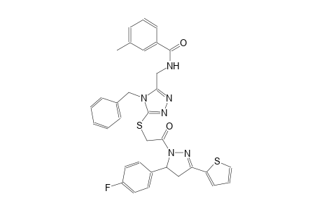 benzamide, N-[[5-[[2-[5-(4-fluorophenyl)-4,5-dihydro-3-(2-thienyl)-1H-pyrazol-1-yl]-2-oxoethyl]thio]-4-(phenylmethyl)-4H-1,2,4-triazol-3-yl]methyl]-3-methyl-