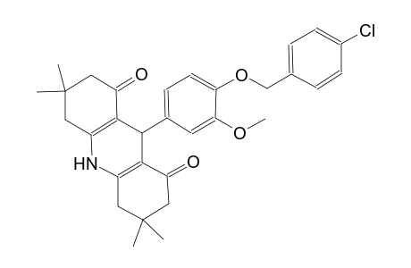 9-{4-[(4-chlorobenzyl)oxy]-3-methoxyphenyl}-3,3,6,6-tetramethyl-3,4,6,7,9,10-hexahydro-1,8(2H,5H)-acridinedione