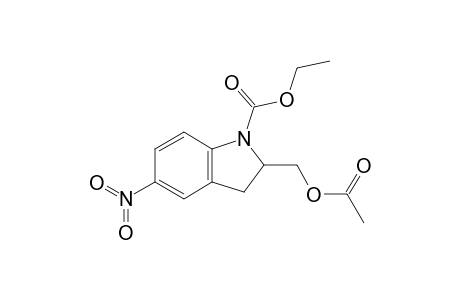 2-(acetoxymethyl)-5-nitro-indoline-1-carboxylic acid ethyl ester
