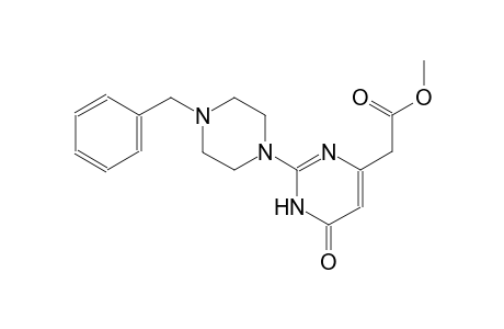 4-pyrimidineacetic acid, 1,6-dihydro-6-oxo-2-[4-(phenylmethyl)-1-piperazinyl]-, methyl ester