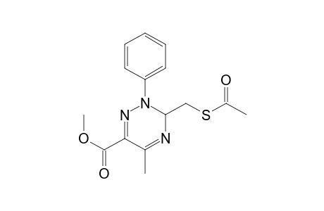 1,2,4-Triazine-6-carboxylic acid, 3-[(acetylthio)methyl]-2,3-dihydro-5-methyl-2-phenyl-, methyl ester