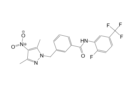 3-[(3,5-dimethyl-4-nitro-1H-pyrazol-1-yl)methyl]-N-[2-fluoro-5-(trifluoromethyl)phenyl]benzamide