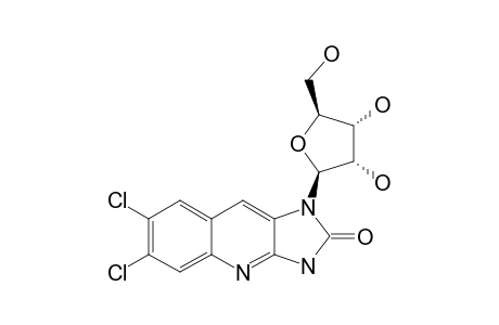 6,7-DICHLORO-1-(BETA-D-RIBOFURANOSYL)-IMIDAZO-[4,5-B]-QUINOLIN-2-ONE