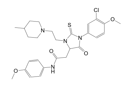 2-{1-(3-chloro-4-methoxyphenyl)-3-[2-(4-methyl-1-piperidinyl)ethyl]-5-oxo-2-thioxo-4-imidazolidinyl}-N-(4-methoxyphenyl)acetamide
