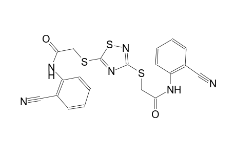 2-[(3-{[2-(2-cyanoanilino)-2-oxoethyl]sulfanyl}-1,2,4-thiadiazol-5-yl)sulfanyl]-N-(2-cyanophenyl)acetamide