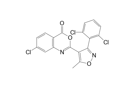 7-chloro-2-[3-(2,6-dichlorophenyl)-5-methyl-4-isoxazolyl]-4H-3,1-benzoxazin-4-one