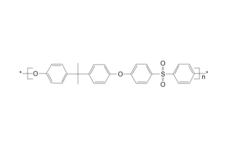 Aromatic polyethersulfone based on bisphenol a and sulfo-bis-(4-phenol)