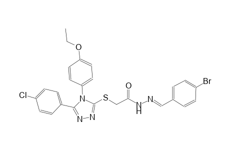 N'-[(E)-(4-bromophenyl)methylidene]-2-{[5-(4-chlorophenyl)-4-(4-ethoxyphenyl)-4H-1,2,4-triazol-3-yl]sulfanyl}acetohydrazide