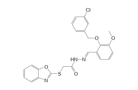 2-(1,3-benzoxazol-2-ylsulfanyl)-N'-((E)-{2-[(3-chlorobenzyl)oxy]-3-methoxyphenyl}methylidene)acetohydrazide