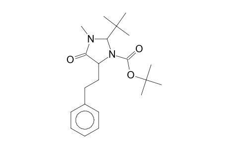 tert-Butyl 2-tert-butyl-3-methyl-4-oxo-5-(2-phenylethyl)-1-imidazolidinecarboxylate