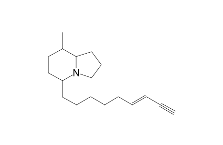 5-(6'-Nonen-8'-yn-1'-yl)-8-methyl-indolizidine