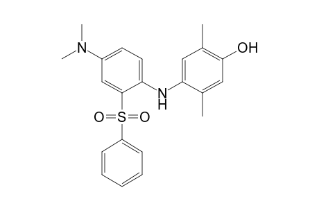4-((4-(dimethylamino)-2-(phenylsulfonyl)phenyl)amino)-2,5-dimethylphenol