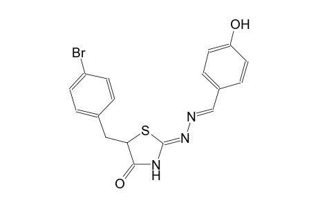 benzaldehyde, 4-hydroxy-, [(2Z)-5-[(4-bromophenyl)methyl]-4-oxothiazolidinylidene]hydrazone