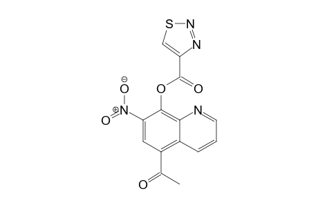 1,2,3-Thiadiazole-4-carboxylic acid, 5-acetyl-7-nitro-8-quinolinyl ester