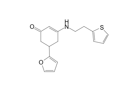 2-Cyclohexen-1-one, 5-(2-furanyl)-3-[[2-(2-thienyl)ethyl]amino]-
