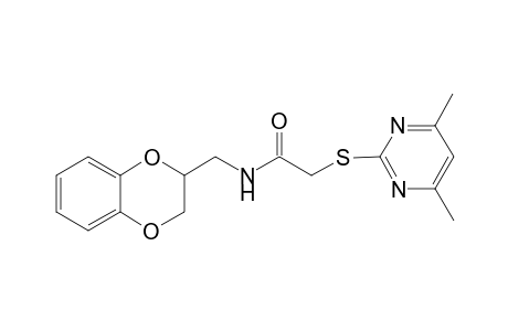 Acetamide, N-(2,3-dihydrobenzo[1,4]dioxin-2-ylmethyl)-2-(4,6-dimethylpyrimidin-2-ylsulfanyl)-