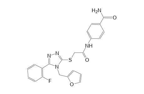 4-[({[5-(2-fluorophenyl)-4-(2-furylmethyl)-4H-1,2,4-triazol-3-yl]sulfanyl}acetyl)amino]benzamide